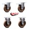 Service Caster 5 Inch High Temp Glass Filled Nylon Top Plate Caster Lock Brakes 2 Rigid, 2PK SCC-TTL20S514-GFNSHT-2-R-2 - alternate 7